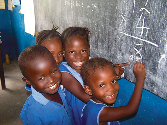 African children in school