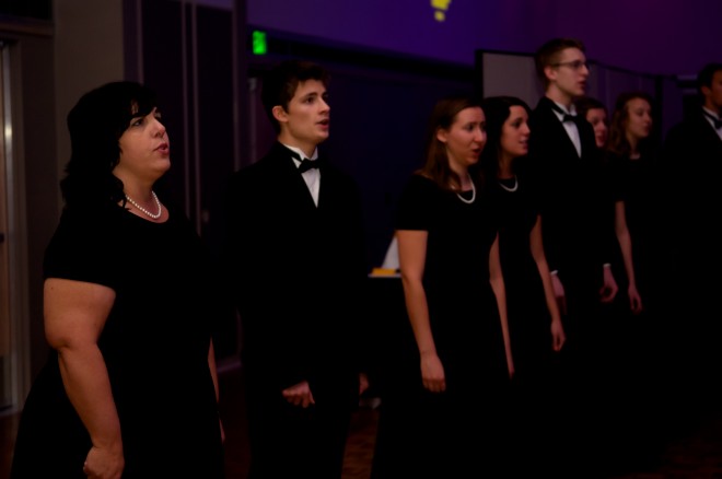 The Concert Choir performs the University Hymn