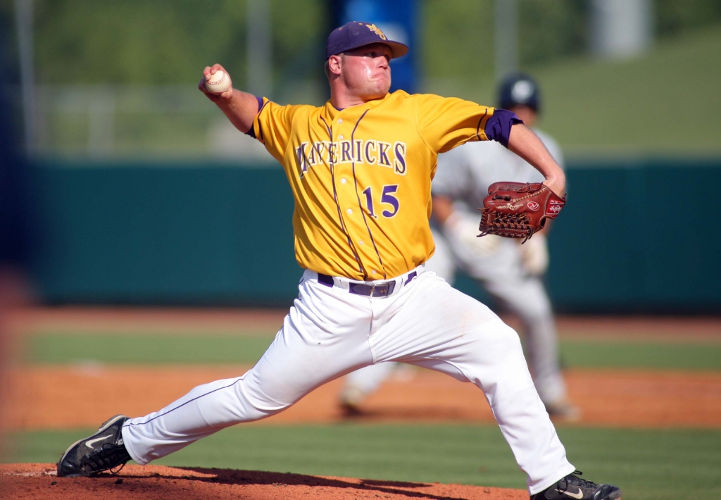 Pitcher Ockuly playing for the Mavericks