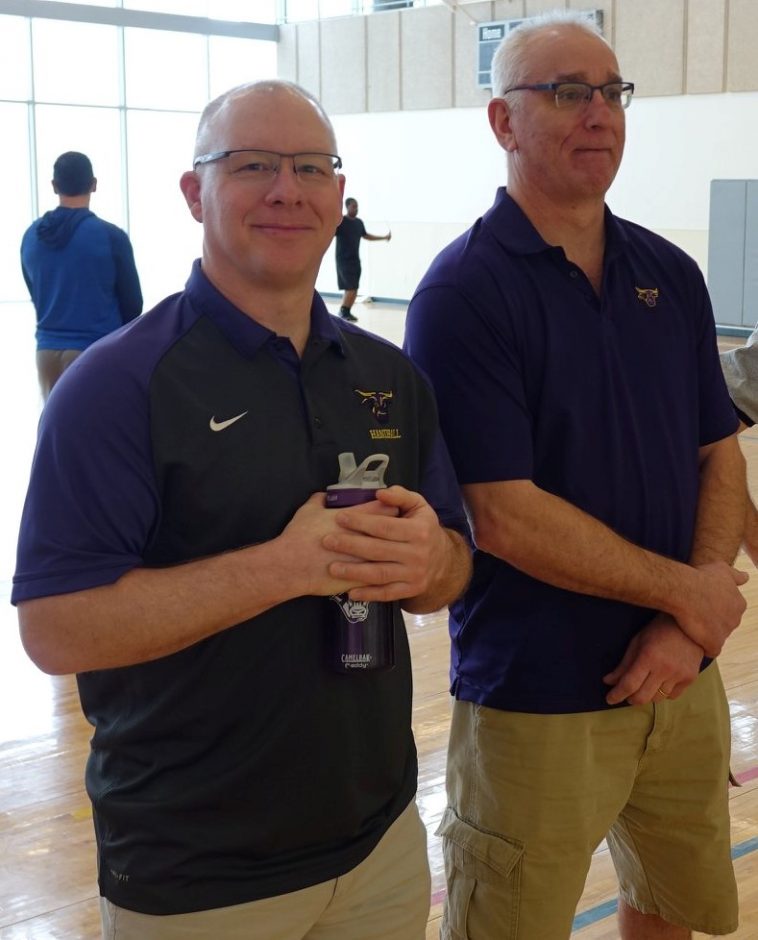 Head coach Mike Wells and Jon Stoffel