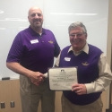 Alumni Association Board Member, Dale Wolpers, was honored for his service